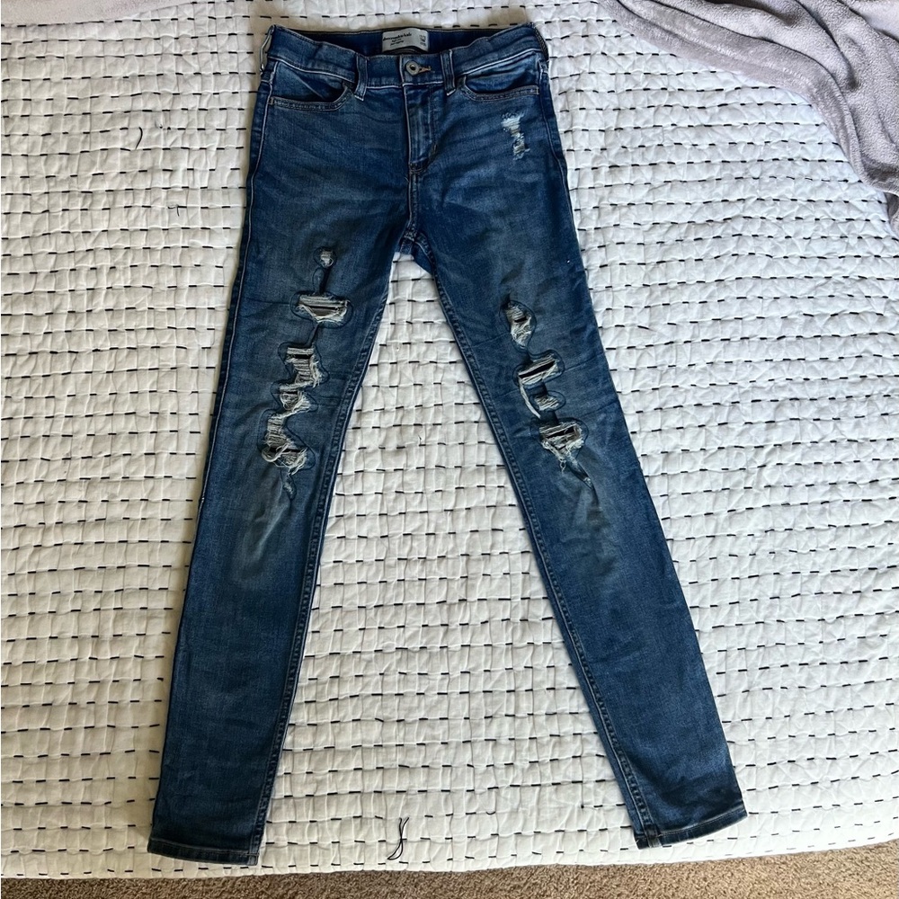 Abercrombie kids high rise Jean legging, size 11/12 long